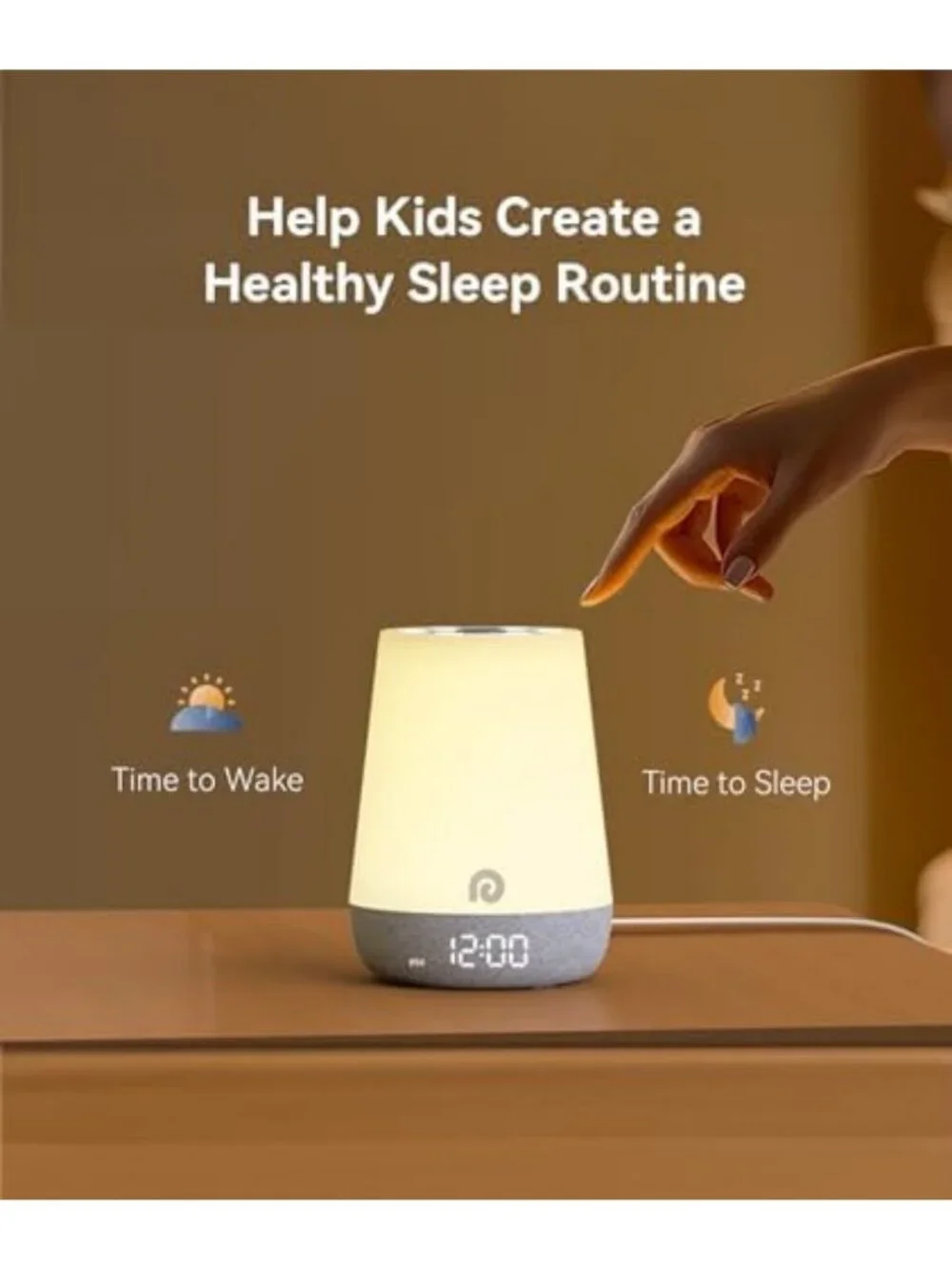 Soothing White Noise Sound Machine with Night Light & Alarm Clock for Kids